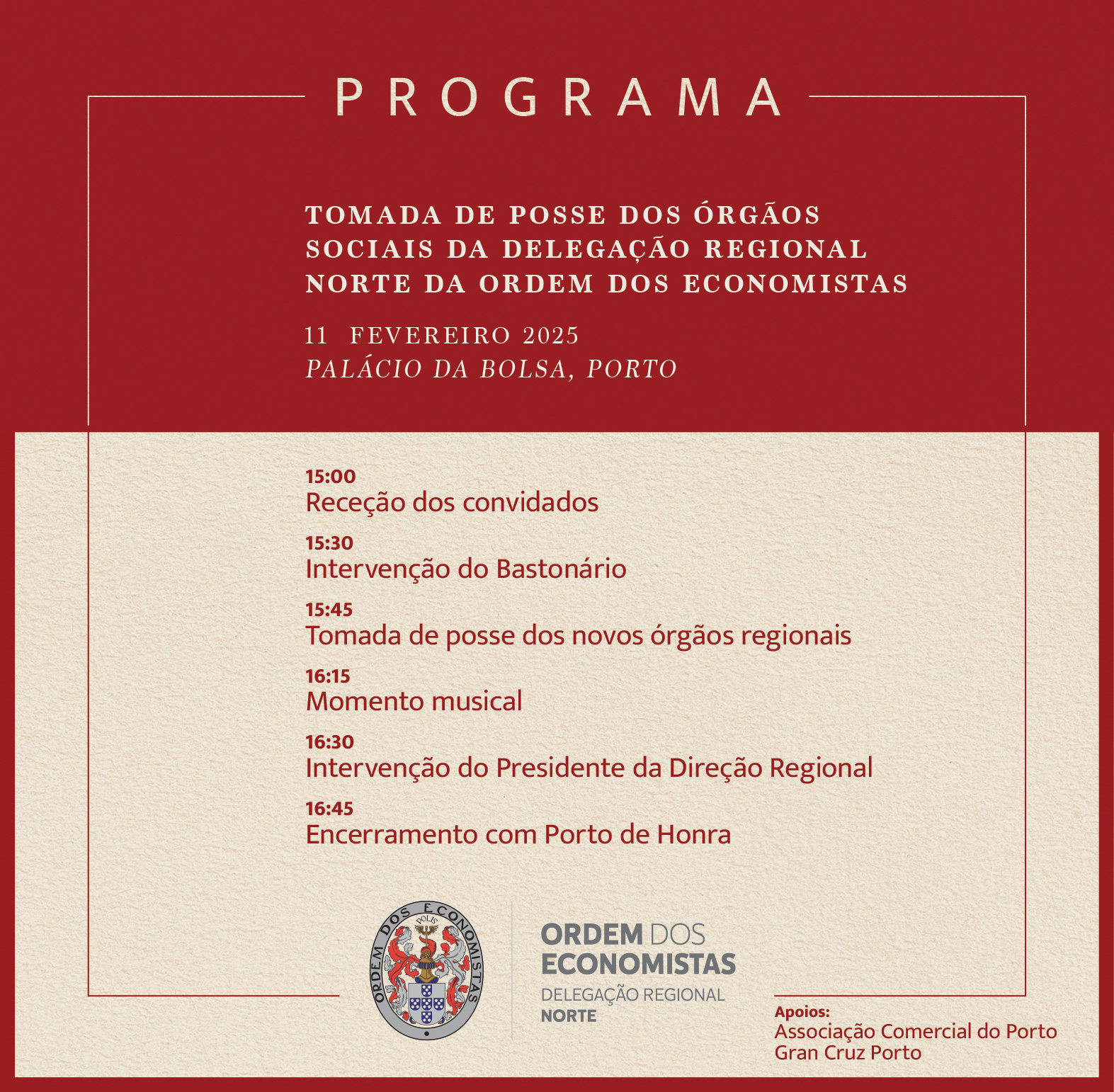 Programa-Tomada de Posse Porto